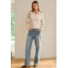 image:imageArachampCloz Womens Wool Blend Collared Polo Pullover Spring Sweaters Business Casual Outfits 2026Apricot