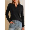 image:imageArachampCloz Womens Wool Blend Collared Polo Pullover Spring Sweaters Business Casual Outfits 2026Black