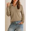 image:imageArachampCloz Womens Wool Blend Collared Polo Pullover Spring Sweaters Business Casual Outfits 2026Camel