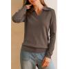 image:imageArachampCloz Womens Wool Blend Collared Polo Pullover Spring Sweaters Business Casual Outfits 2026Coffee
