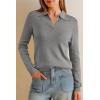 image:imageArachampCloz Womens Wool Blend Collared Polo Pullover Spring Sweaters Business Casual Outfits 2026Dark Gray