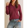 image:imageArachampCloz Womens Wool Blend Collared Polo Pullover Spring Sweaters Business Casual Outfits 2026Dark Red