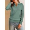 image:imageArachampCloz Womens Wool Blend Collared Polo Pullover Spring Sweaters Business Casual Outfits 2026Sage Green