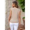 image:imageArachampCloz Womens Wool Blend Mock Neck Sweaters Vest Business Casual Lightweight Trendy Tops Summer Outfits 2026Apricot5046