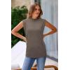 image:imageArachampCloz Womens Wool Blend Mock Neck Sweaters Vest Business Casual Lightweight Trendy Tops Summer Outfits 2026Coffee
