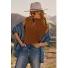 image:imageArachampCloz Womens Wool Blend Mock Neck Sweaters Vest Business Casual Lightweight Trendy Tops Summer Outfits 2026Rust