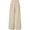 image:imageArachampCloz Womens Linen Blend Wide Leg AllSeason Business Casual Outfits Dress PantsKhaki