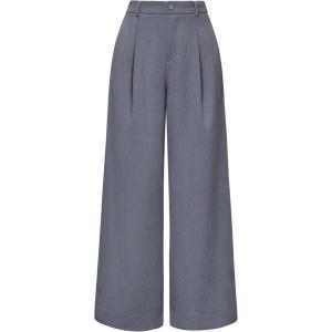 image:imageArachampCloz Womens Linen Blend Wide Leg AllSeason Business Casual Outfits Dress PantsGrey
