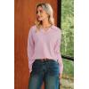 image:imageArachampCloz Womens 100 Cotton Collared V Neck Eyelet Knit Spring Cotton Polo Shirts 2026Light Pink