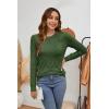 image:imageArachampCloz Womens Soft Knit Sweater Fall Dressy Casual Pullover TopsAarmy Green