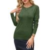 image:imageArachampCloz Womens Soft Knit Sweater Fall Dressy Casual Pullover TopsAarmy Green