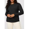 image:imageArachampCloz Womens Soft Knit Sweater Fall Dressy Casual Pullover TopsAblack