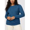 image:imageArachampCloz Womens Soft Knit Sweater Fall Dressy Casual Pullover TopsAblue