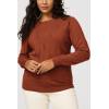 image:imageArachampCloz Womens Soft Knit Sweater Fall Dressy Casual Pullover TopsAcaramel