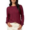 image:imageArachampCloz Womens Soft Knit Sweater Fall Dressy Casual Pullover TopsAdark Red