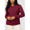 image:imageArachampCloz Womens Soft Knit Sweater Fall Dressy Casual Pullover TopsAdark Red