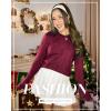 image:imageArachampCloz Womens Soft Knit Sweater Fall Dressy Casual Pullover TopsAdark Red