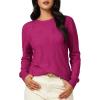 image:imageArachampCloz Womens Soft Knit Sweater Fall Dressy Casual Pullover TopsAdark Rose