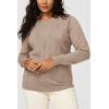 image:imageArachampCloz Womens Soft Knit Sweater Fall Dressy Casual Pullover TopsAdeep Apricot