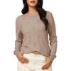 image:imageArachampCloz Womens Soft Knit Sweater Fall Dressy Casual Pullover TopsAdeep Apricot