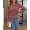 image:imageArachampCloz Womens Soft Knit Sweater Fall Dressy Casual Pullover TopsAdusty Red