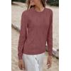 image:imageArachampCloz Womens Soft Knit Sweater Fall Dressy Casual Pullover TopsAdusty Red