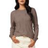 image:imageArachampCloz Womens Soft Knit Sweater Fall Dressy Casual Pullover TopsAdusty Rose