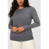 image:imageArachampCloz Womens Soft Knit Sweater Fall Dressy Casual Pullover TopsAgray