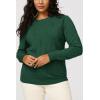 image:imageArachampCloz Womens Soft Knit Sweater Fall Dressy Casual Pullover TopsAgreen
