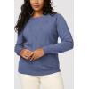 image:imageArachampCloz Womens Soft Knit Sweater Fall Dressy Casual Pullover TopsAgrey Blue