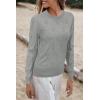 image:imageArachampCloz Womens Soft Knit Sweater Fall Dressy Casual Pullover TopsAlight Grey