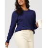 image:imageArachampCloz Womens Soft Knit Sweater Fall Dressy Casual Pullover TopsAnavy