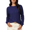 image:imageArachampCloz Womens Soft Knit Sweater Fall Dressy Casual Pullover TopsAnavy