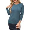 image:imageArachampCloz Womens Soft Knit Sweater Fall Dressy Casual Pullover TopsAnebulas Blue