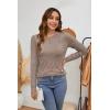 image:imageArachampCloz Womens Soft Knit Sweater Fall Dressy Casual Pullover TopsAnutmeg