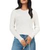 image:imageArachampCloz Womens Soft Knit Sweater Fall Dressy Casual Pullover TopsAoff White