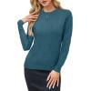 image:imageArachampCloz Womens Soft Knit Sweater Fall Dressy Casual Pullover TopsApeacock Blue