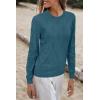 image:imageArachampCloz Womens Soft Knit Sweater Fall Dressy Casual Pullover TopsApeacock Blue