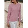 image:imageArachampCloz Womens Soft Knit Sweater Fall Dressy Casual Pullover TopsApink