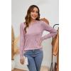 image:imageArachampCloz Womens Soft Knit Sweater Fall Dressy Casual Pullover TopsApink02
