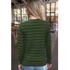 image:imageArachampCloz Womens Soft Knit Sweater Fall Dressy Casual Pullover TopsStriped Army Green Black