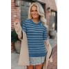 image:imageArachampCloz Womens Soft Knit Sweater Fall Dressy Casual Pullover TopsStriped Blue White
