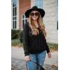 image:imageArachampCloz Womens Soft V Neck Long Sleeve Fall Casual Regular Fit Sweater TopsBlack