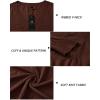 image:imageArachampCloz Womens Soft V Neck Long Sleeve Fall Casual Regular Fit Sweater TopsBrown