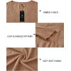 image:imageArachampCloz Womens Soft V Neck Long Sleeve Fall Casual Regular Fit Sweater TopsDark Apricot