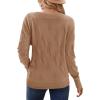 image:imageArachampCloz Womens Soft V Neck Long Sleeve Fall Casual Regular Fit Sweater TopsDark Apricot