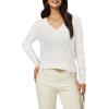 image:imageArachampCloz Womens Soft V Neck Long Sleeve Fall Casual Regular Fit Sweater TopsOffwhite