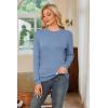 image:imageArachampCloz Womens Wool Blend Classic Crew Neck Casual Fall SweatersAlight Blue