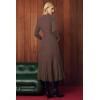 image:imageArachampCloz Womens Wool Blend Mock Neck Tie Waist Fall Winter Pleated Sweater Dress 2026Coffee