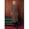 image:imageArachampCloz Womens Wool Blend Mock Neck Tie Waist Fall Winter Pleated Sweater Dress 2026Coffee